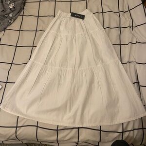 Motel rocks midaxi skirt in white NWT